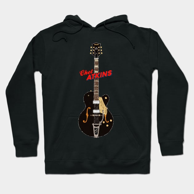 Chet Atkins Dark Eyes Prototype Electric Guitar Hoodie by Daniel Cash Guitar